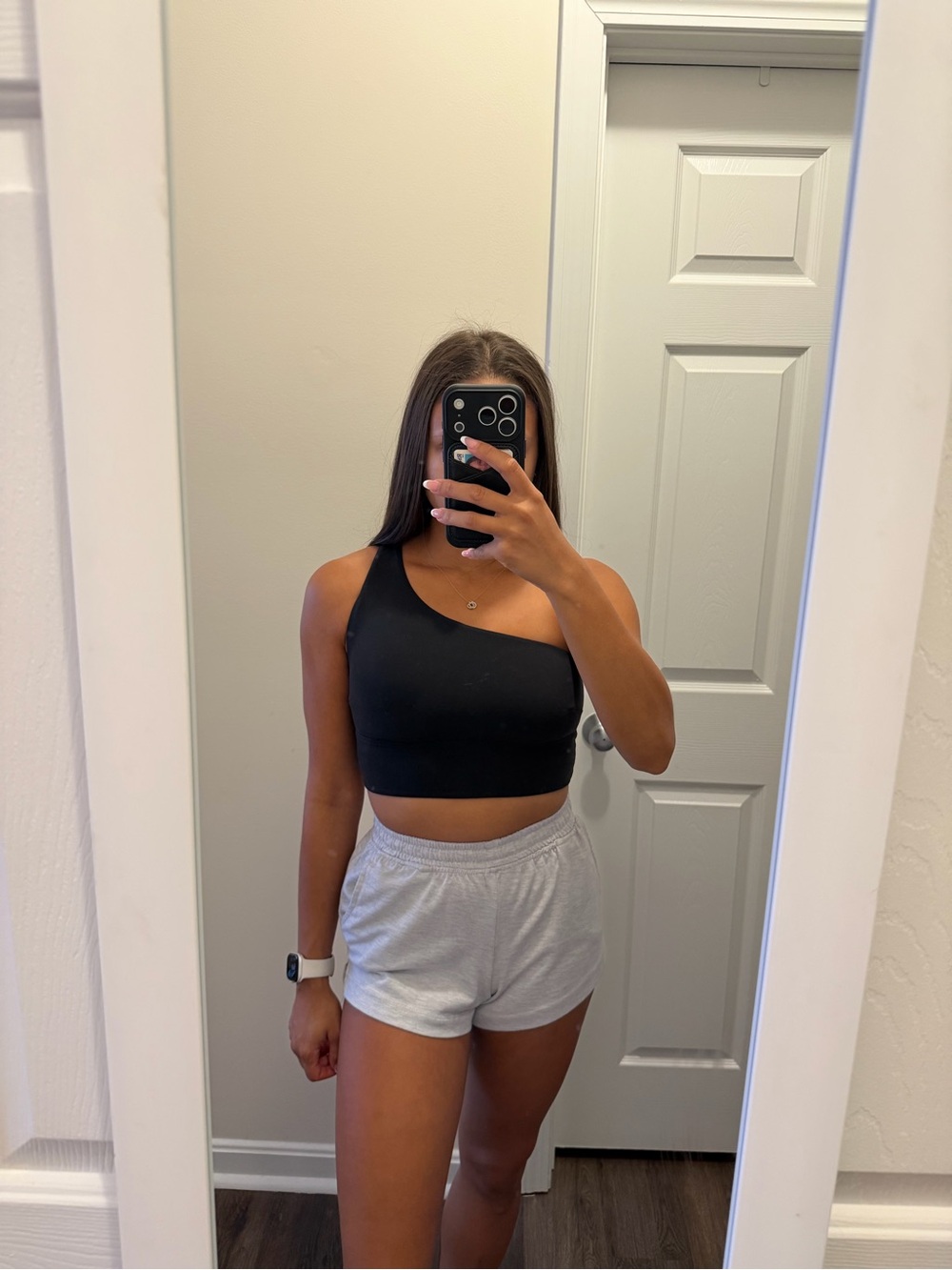 Lululemon One-Shoulder Black Crop Top